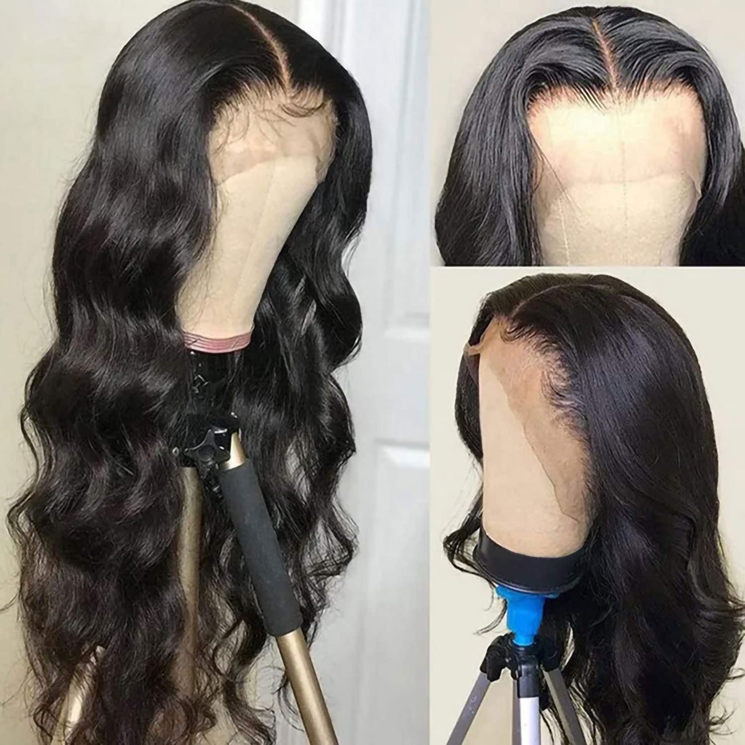 13x6 HD Lace Front Wigs Human Hair 180% Density Body Wave Brazilian Virgin Hair - Pre Plucked Natural Hairline with Baby Hair | Glueless Lace Frontal Wig for Black Women (24 Inch) - Perfect for Daily Wear, Special Occasions & Protective Styling
