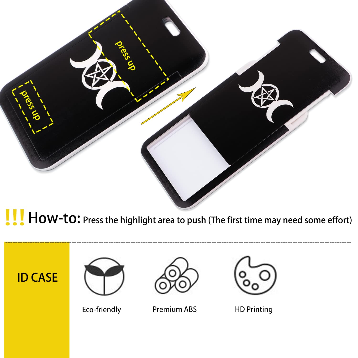 Premium Black Vertical ID Lanyard Badge Holder for Women & Men - Secure Key Card Holder & Keychain Accessory for Work, School, Events & Travel
