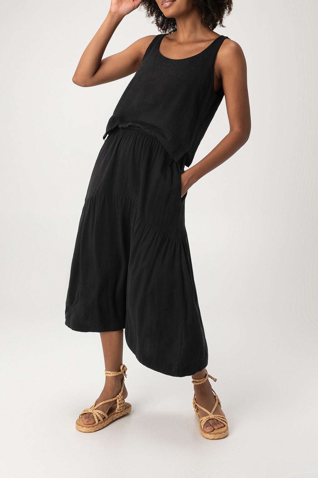 Elegant Sandy Tie Midi Skirt for Women - Flowy Summer Beach Skirt with Adjustable Waist Wrap - Perfect for Vacation, Date Night & Boho Outfits