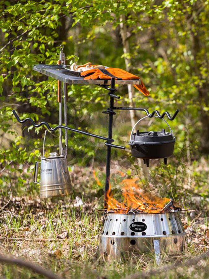 Petromax Fire Anchor - Heavy Duty Camping Fire Pit Grill for Outdoor Cooking, BBQ & Backyard Bonfires - Perfect for Camping, Picnics & Tailgating