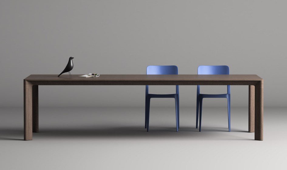 Midj Planum Modern Dining Table - Solid Wood Kitchen Table for 6 - Perfect for Dining Room, Kitchen, and Small Space Gatherings