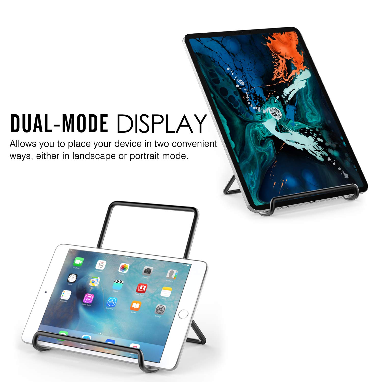 Moko 2-Pack Foldable Tablet Stand - Adjustable Metal Phone & iPad Holder for 9-12.9