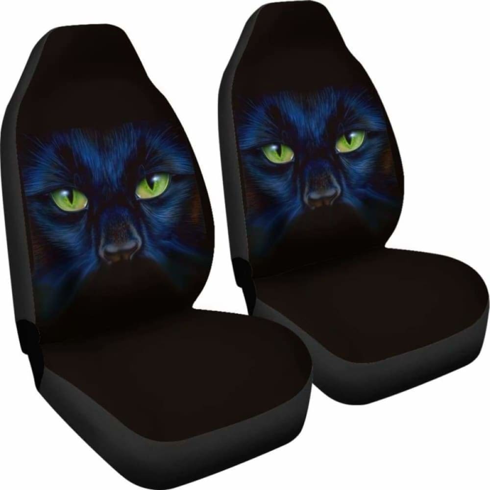 Black Panther Cat Eyes Car Seat Covers - Universal Fit for Cars, Trucks & SUVs - Stylish & Durable Protection - Perfect for Pet Lovers & Marvel Fans - Use for Road Trips, Daily Commute & Car Shows