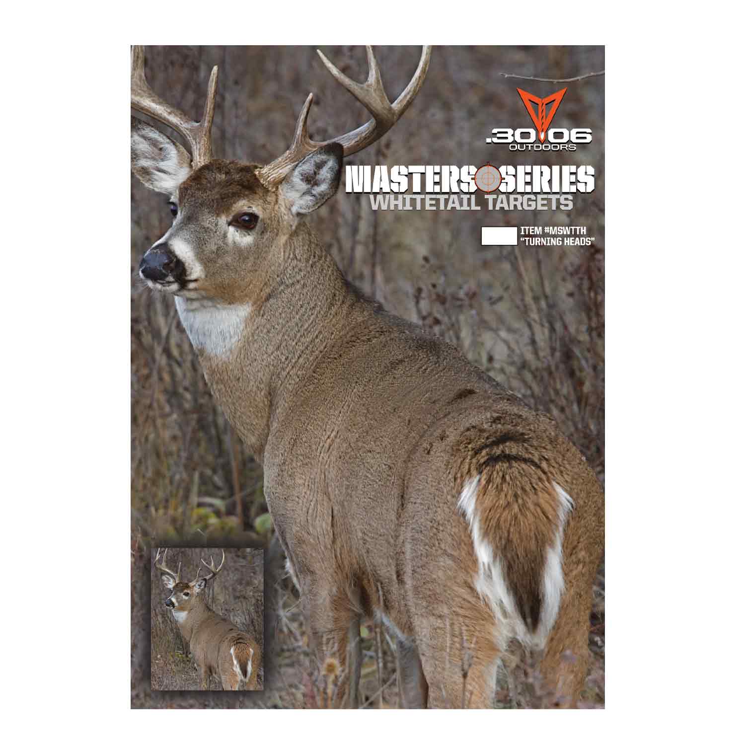 30.06 Masters Series Whitetail Deer Shooting Targets - 5 Pack for Rifle Practice & Hunting Training | Perfect for Outdoor Range, Backyard Shooting & Hunting Season Preparation