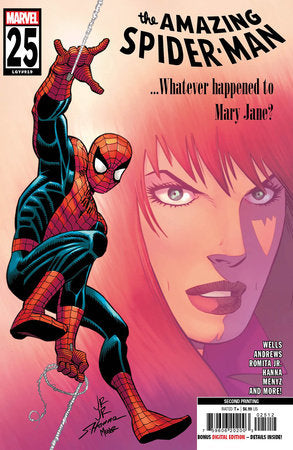 Amazing Spider-Man #25 2nd Print John Romita Jr Variant - Marvel Comic Book (June 2023) - Collectible Edition for Superhero Fans & Comic Collectors - Perfect for Display, Gifts & Investment