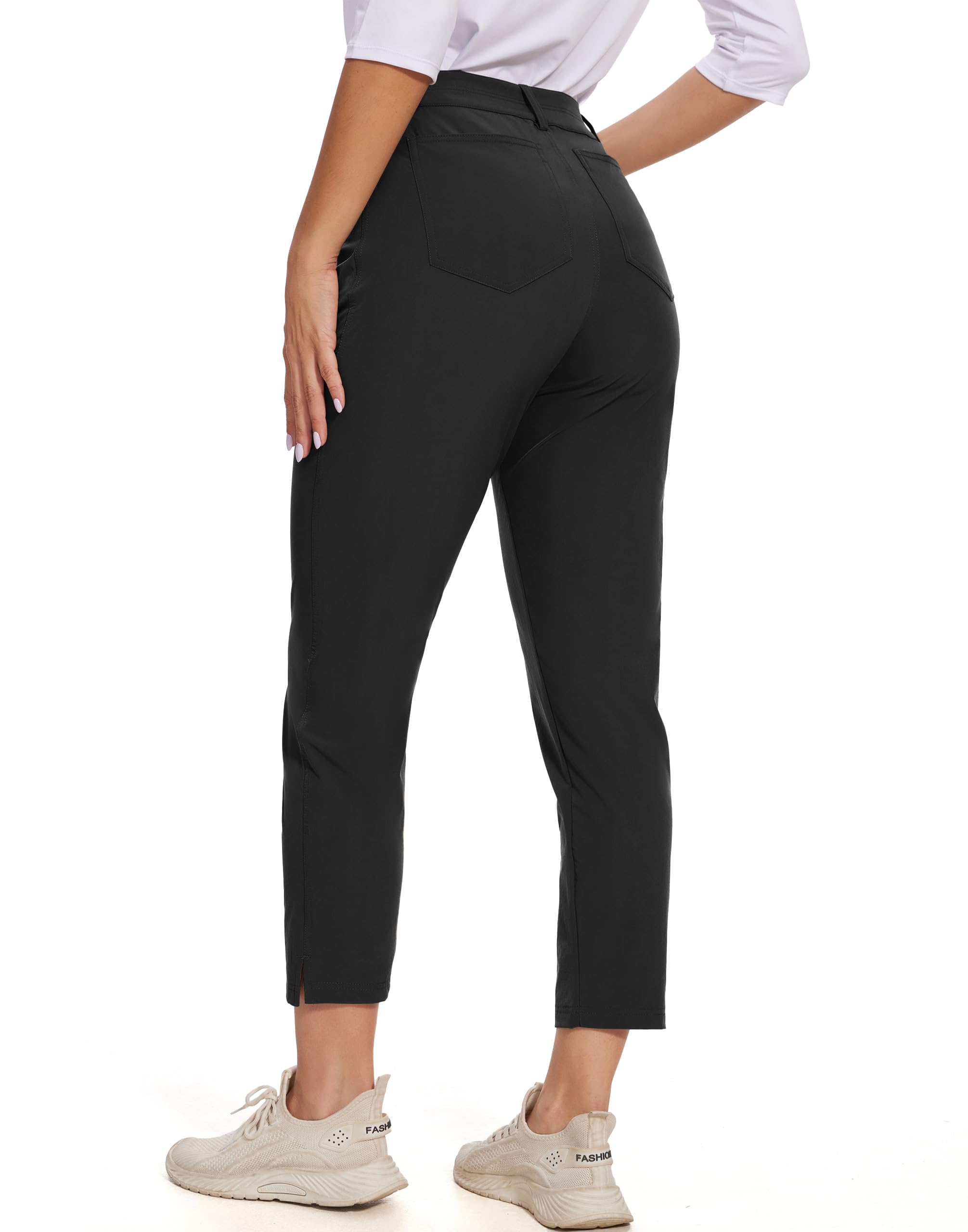 M MOTEEPI Women's 7/8 Golf Pants - Lightweight Stretchy Outdoor Pants with 4 Pockets for Work, Hiking & Travel - Perfect for Golfing, Casual Wear & Active Lifestyles