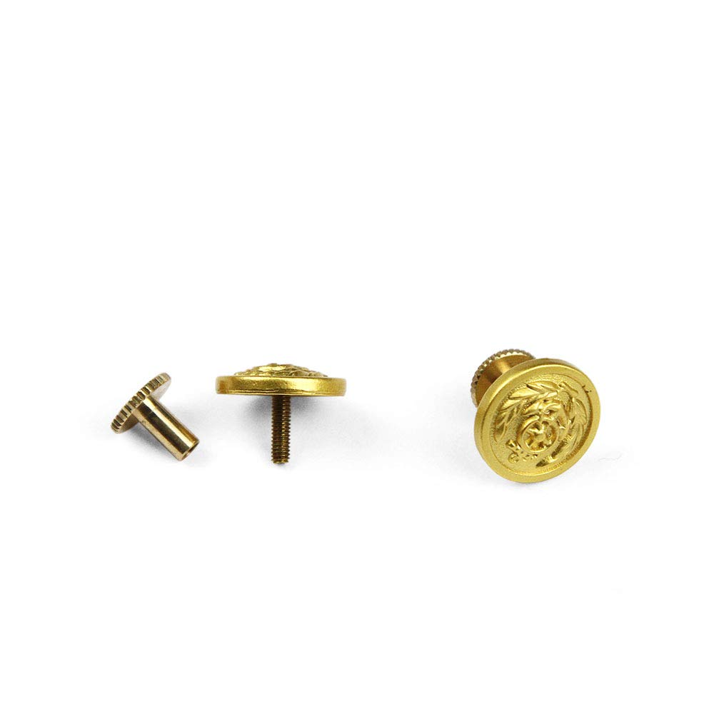 Matte Gold Screw-Back Epaulette Buttons - Military Style Uniform Accessories for Jackets, Coats & Costumes