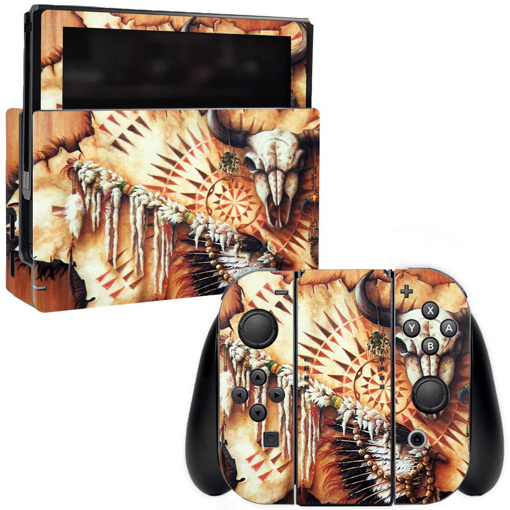 MightySkins Protective Vinyl Decal Wrap Cover Compatible with Nintendo Switch - Plains Medicine Design | Durable, Customizable Skin | Easy to Apply & Remove | Made in USA | Perfect for Gaming Protection & Personalization