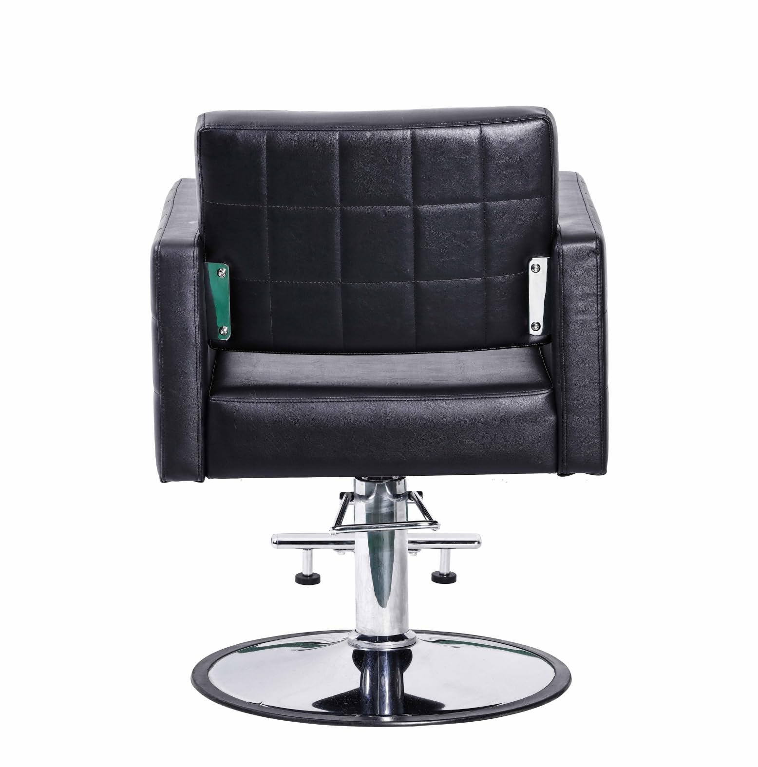 Professional Black Hydraulic Barber Chair - Adjustable Salon Styling Chair with Round Base for Hair Cutting, Beauty & Spa Services | Perfect for Barbershops, Salons & Home Styling Stations