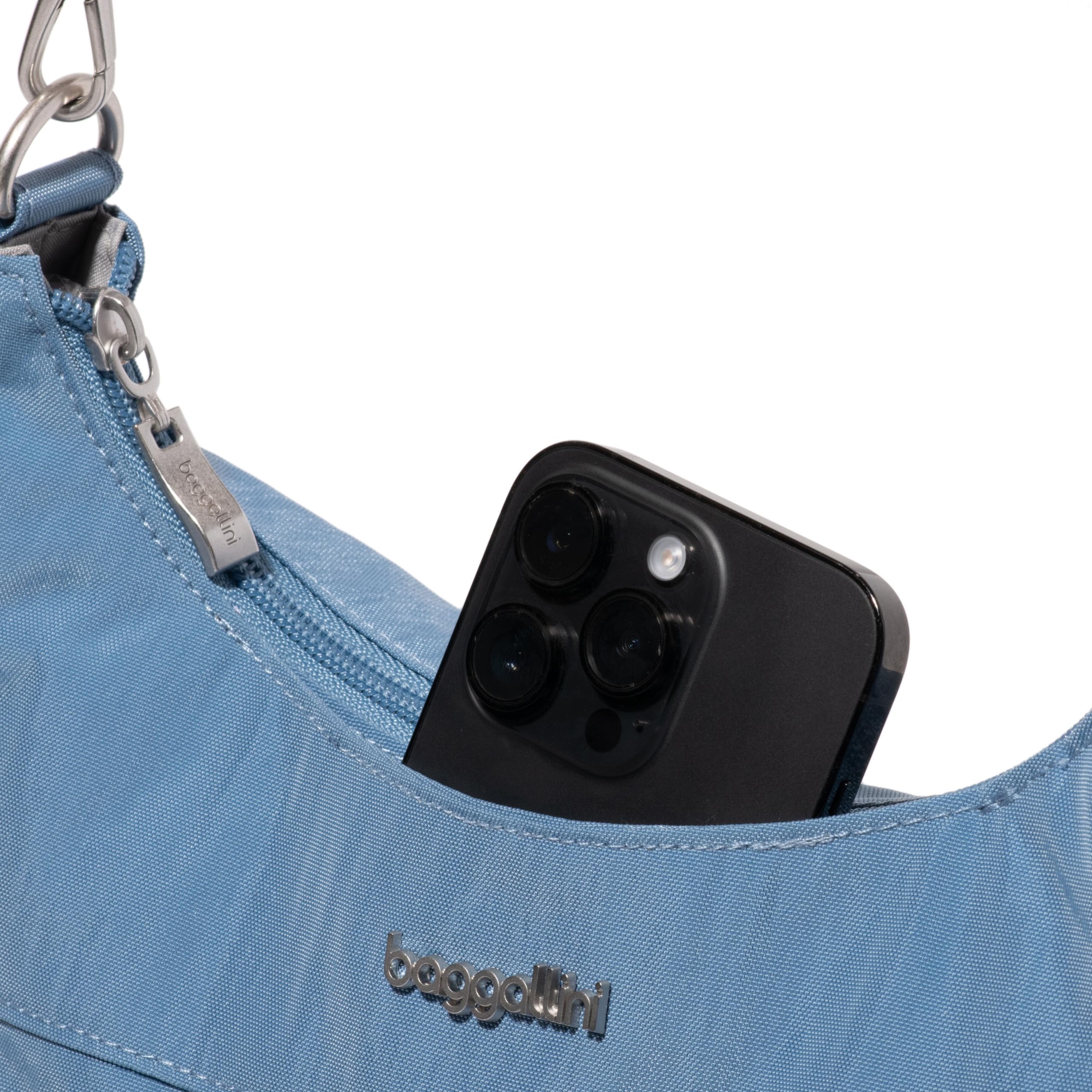 Baggallini Modern Pocket Half Moon Crossbody Bag - Stylish & Functional for Travel, Work & Everyday Use