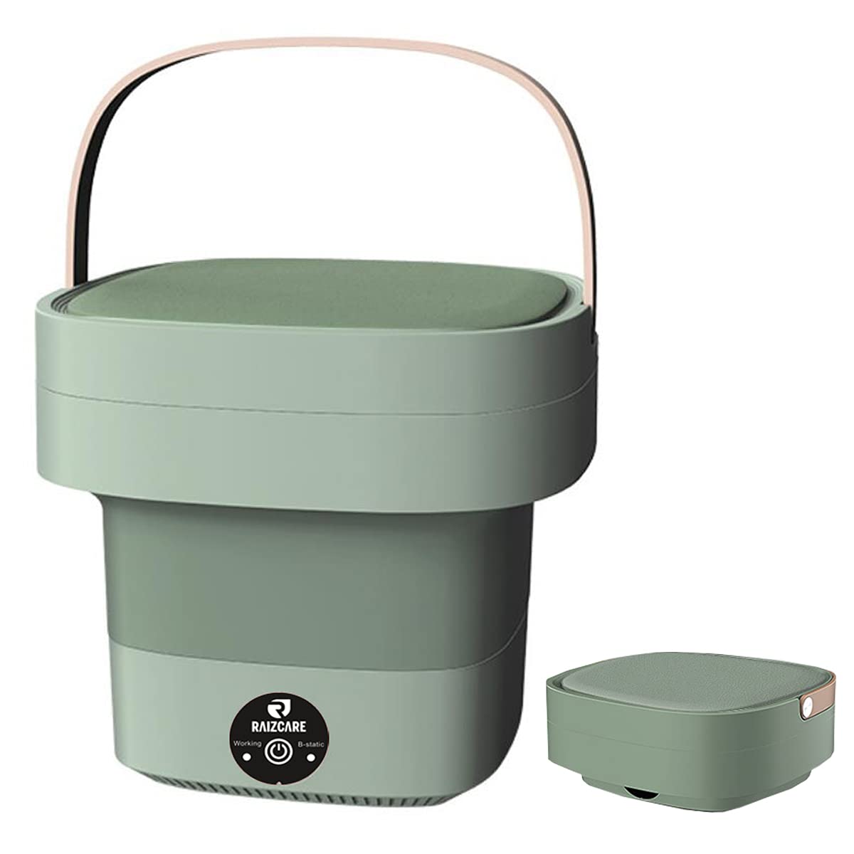 Portable Washing Machine - Compact Folding Mini Washer with English Manual | Perfect for Camping, Travel, Apartments, Dorms & Eco-Friendly Living | Small Space Laundry Solution for RV, Tiny Homes & Off-Grid Living
