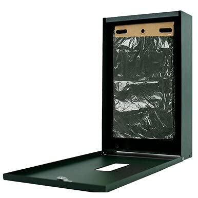 Premium Dog Waste Station with MittN Bag™ System - Square Matte Green Can for Parks, Yards & Public Spaces | Eco-Friendly Pet Waste Disposal Solution