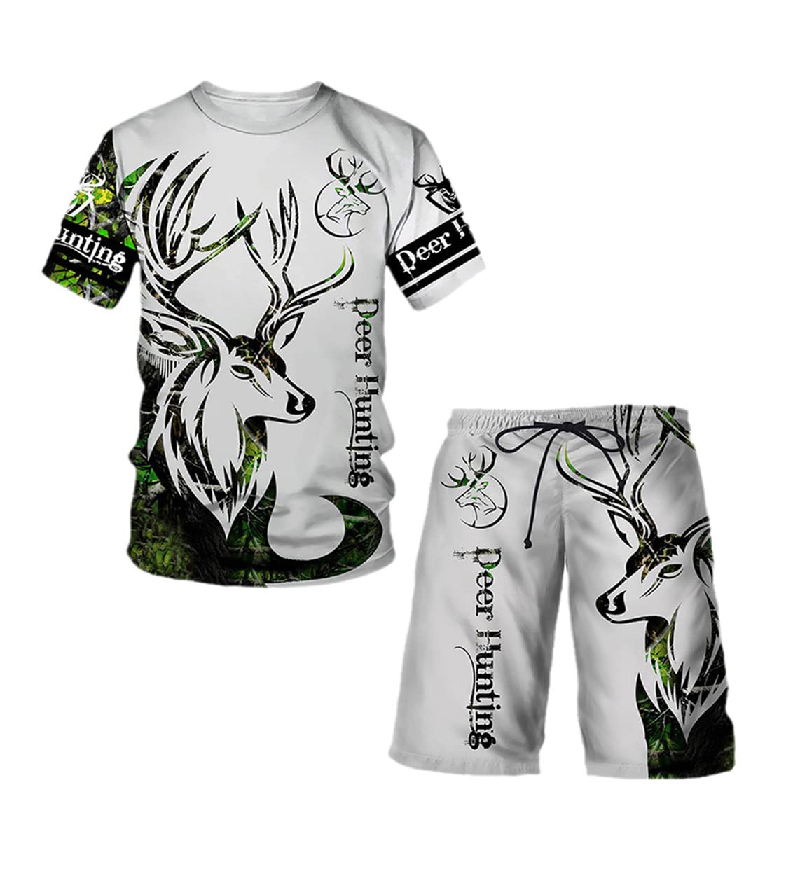 3D Tiger Print Men's T-Shirt & Shorts Set - Casual Sportswear Tracksuit for Gym, Running, and Streetwear Fashion