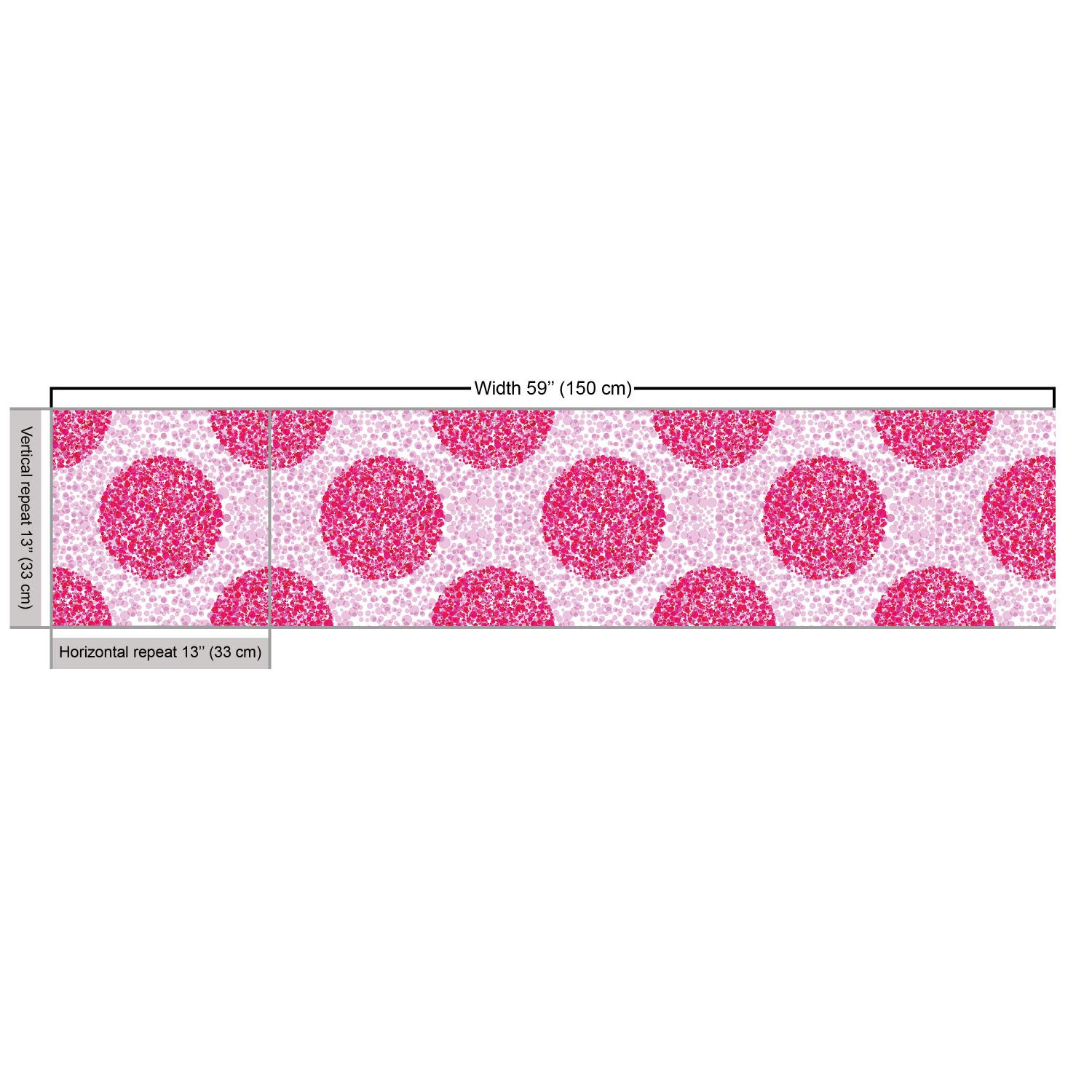 Ambesonne Abstract Fabric by The Yard - Large & Small Polka Dot Round Bubble Design | Decorative Upholstery & Home Accent Fabric | 10 Yards Pink Fuchsia | Perfect for Sofa Covers, Curtains & DIY Craft Projects