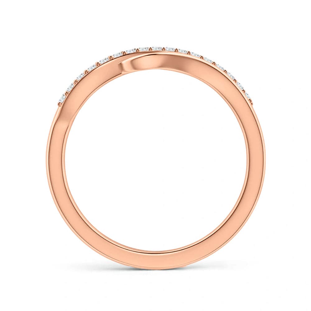 Lab Grown Diamond Swirl Twist Promise Ring for Women - 14K White Gold Engagement Band, Ethical & Affordable Jewelry Gift for Anniversary, Valentine's Day or Proposal