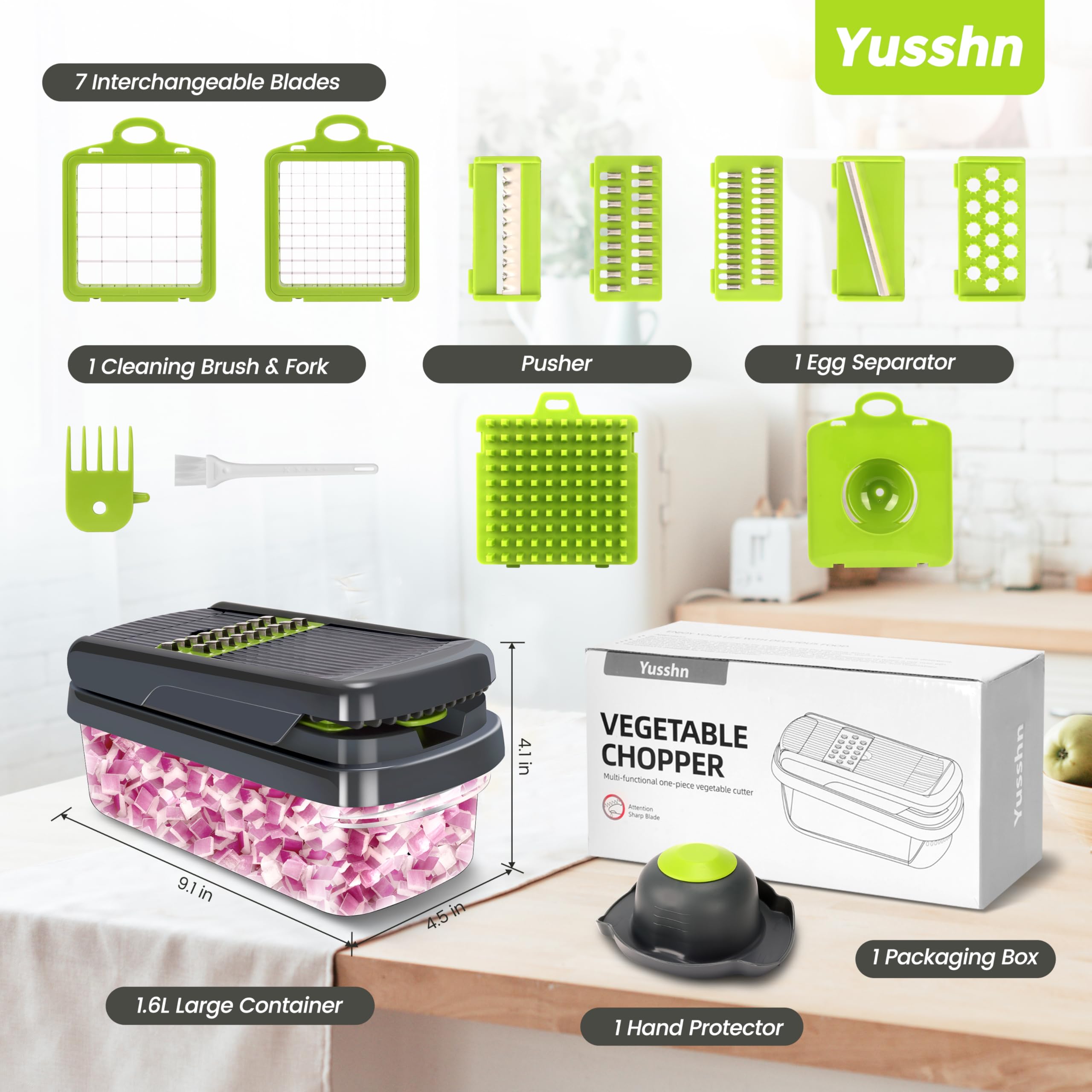 12-in-1 Multifunctional Vegetable Chopper with Container - Perfect for Salad, Onion & Garlic Prep