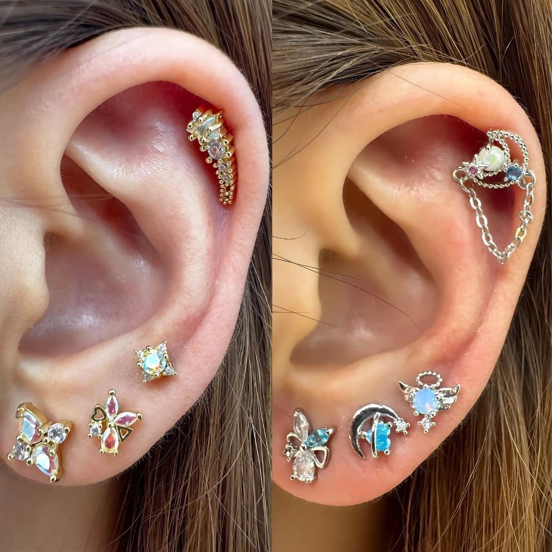 20G Galaxy Star Helix Piercing Stud - Surgical Steel Cartilage Earring for Women & Men | Perfect for Helix, Tragus, or Conch Piercings | Hypoallergenic & Comfortable for Daily Wear
