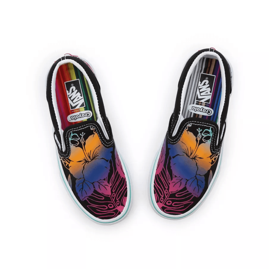 Crayola Kids Classic Slip-On Shoes with 'Trace Your Dreams' Design - Comfortable & Stylish Sneakers for School, Play & Everyday Wear