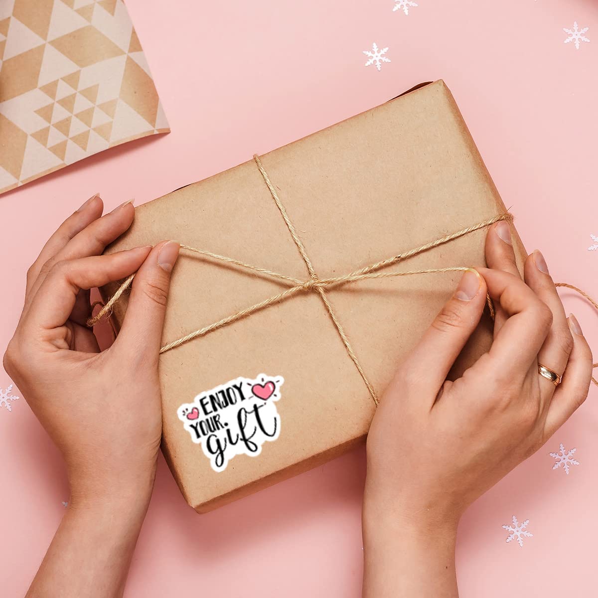 500 PCS Small Business Stickers - Funny Thank You Stickers, Enjoy Your Gift Labels, Cute Packaging & Shipping Stickers for Mail Envelopes | Perfect for Etsy Sellers, Online Shops & Small Business Branding