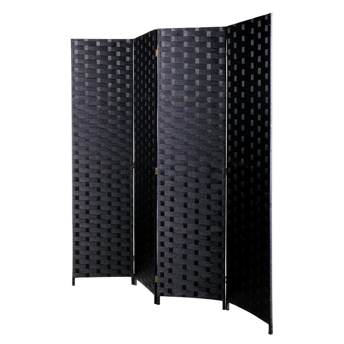 4 Panel Room Divider Screen - 5.9ft Tall Folding Partition for Home & Office - Privacy Screen, Room Separator, Wall Divider for Bedroom, Living Room, Studio - Mikalo Brand