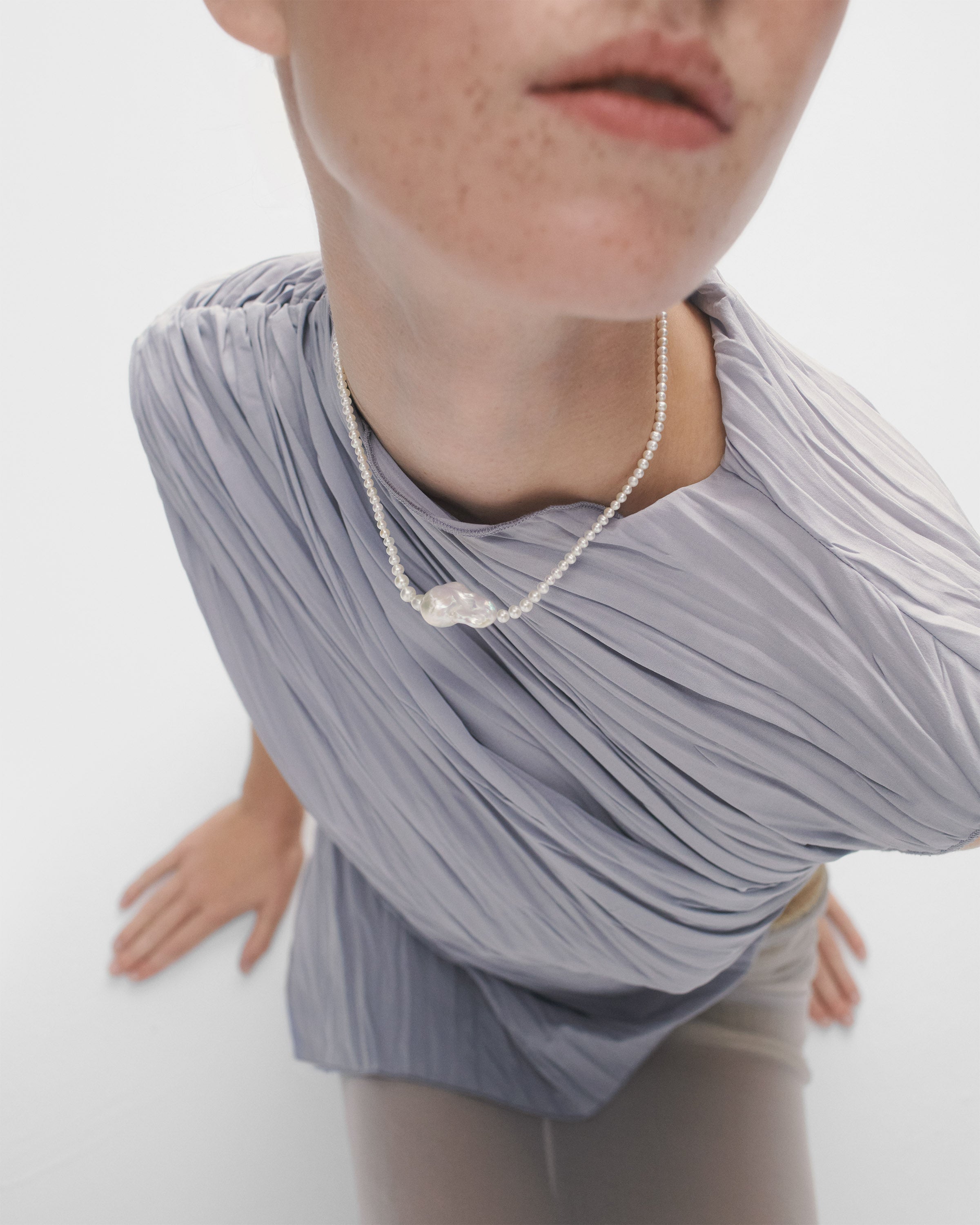 GRID 4 La Perla Necklace - Elegant Pearl Jewelry for Women, Perfect for Weddings, Parties & Special Occasions