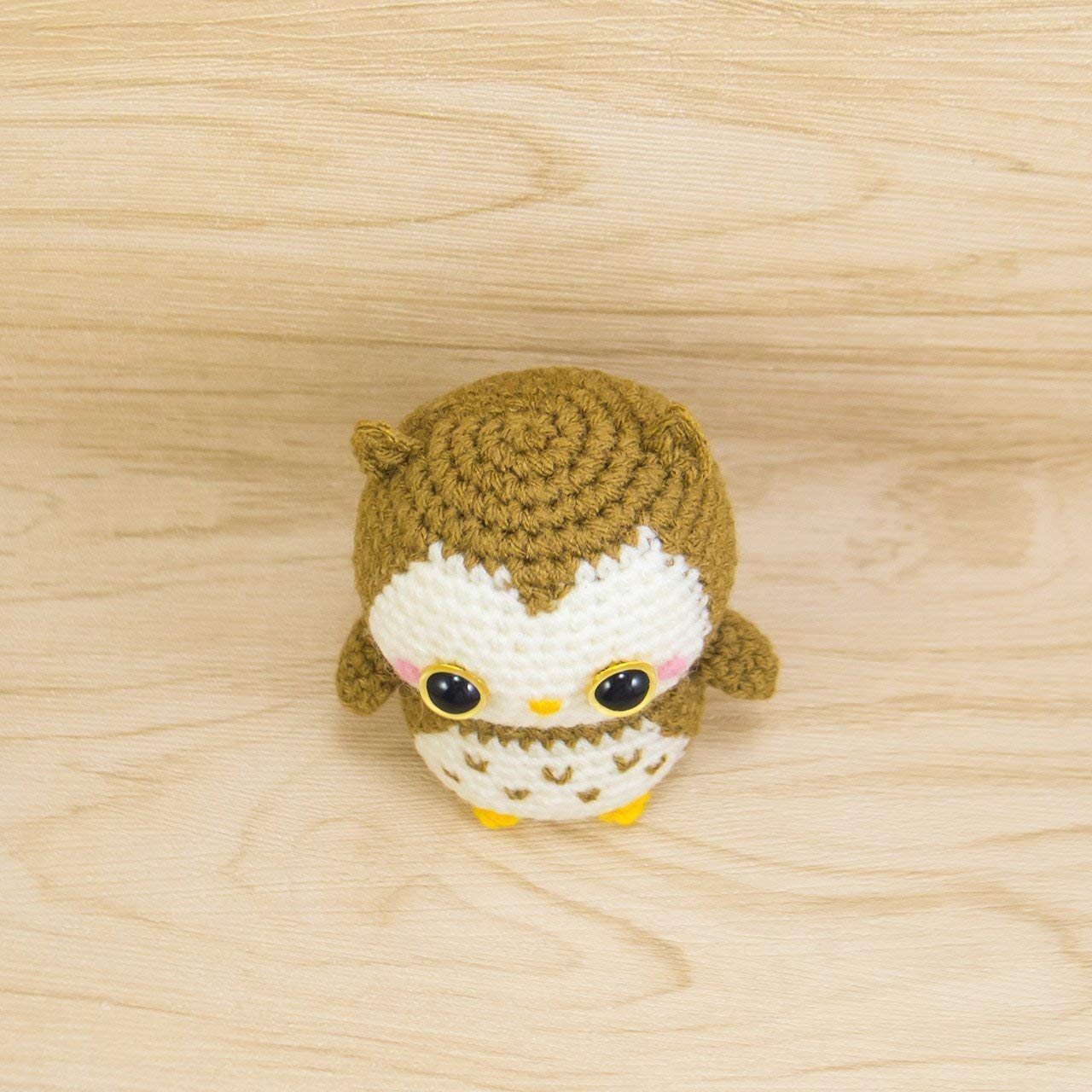 Handmade Crochet Owl Plush Toy - Cute Stuffed Animal with Detachable Keychain for Kids, Nursery Decor & Unique Gift Idea | Perfect for Baby Showers, Birthday Presents and Home Decoration