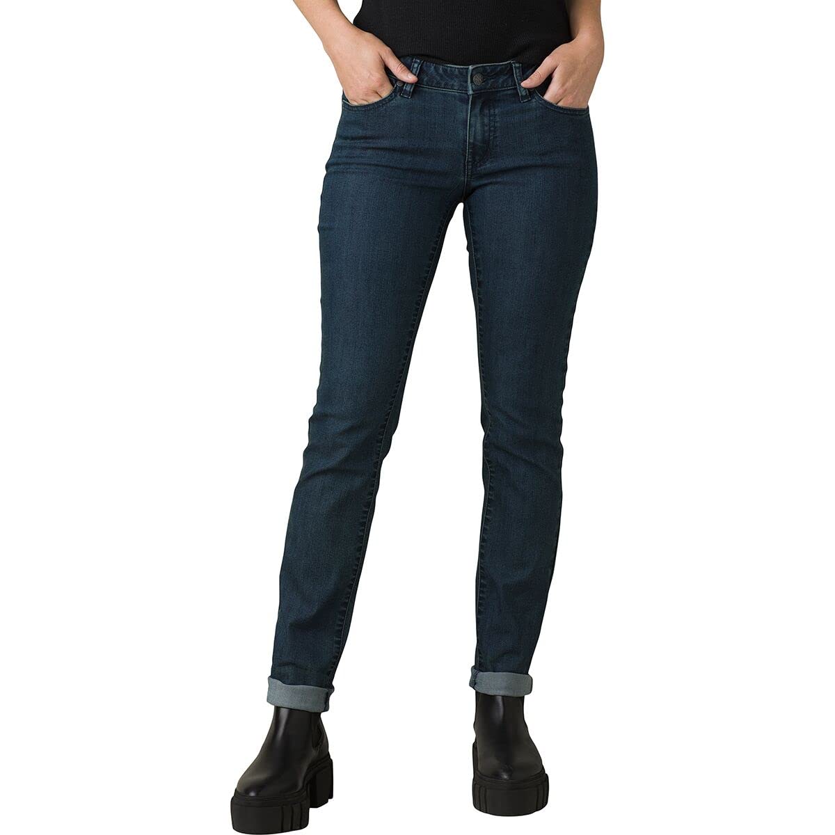 prAna Women's Kayla Jean - High Waist Stretch Denim Pants for Yoga, Travel & Casual Wear | Comfortable Slim Fit Jeans for Active Lifestyles