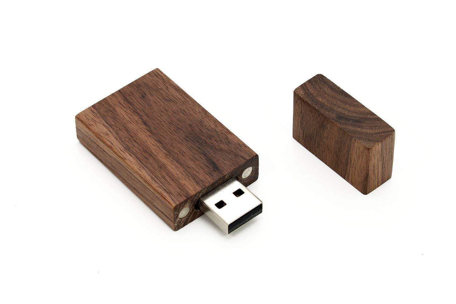 10 Pack Rectangle Walnut Wood USB Flash Drive 2.0/3.0 - 2GB Memory Stick with Wooden Case - Perfect for Data Storage, Office Use, School Projects & Gift Giving