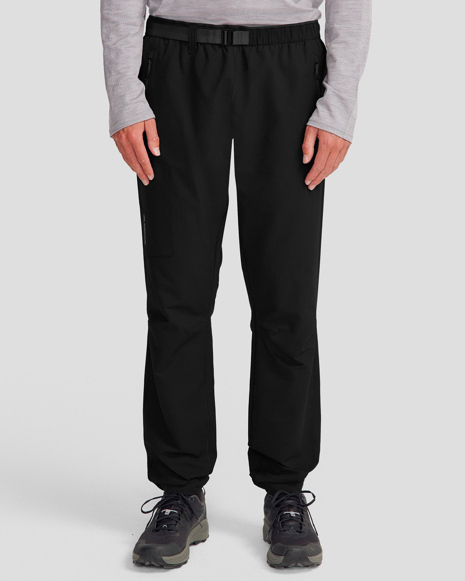 Men's Aysen Fleece Joggers - Soft Comfortable Winter Pants for Running, Lounge & Travel - Black Stingray Color