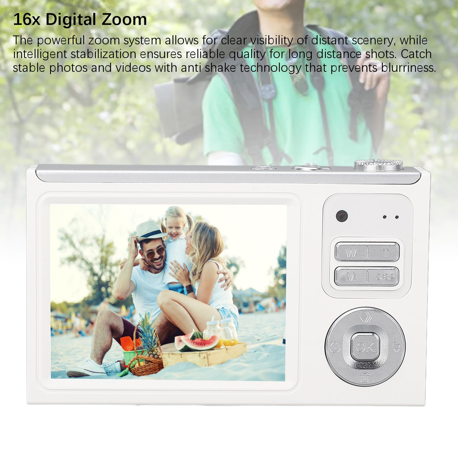 4K HD Digital Camera 68MP Vlogging Camera with 16X Zoom & Autofocus, 2.8 Inch LCD Screen Anti-Shake Portable Camcorder for Travel, YouTube, TikTok & Outdoor Photography