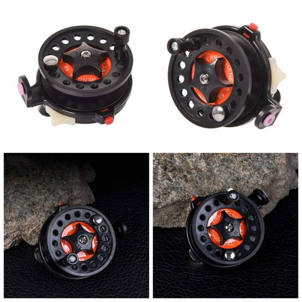 Premium Mini Fly Fishing Reel with Ball Bearings - Lightweight Carp & Ice Fishing Reel - HD68 4B Color - Perfect for Freshwater, Saltwater & Stream Fishing Adventures