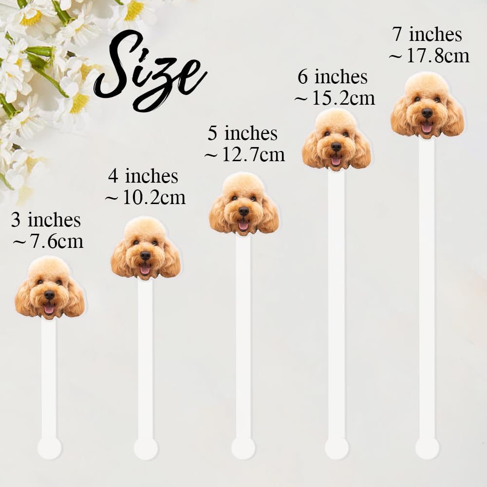 Custom Printed Pet Stir Sticks - Personalized Dog Drink Stirrers for Weddings, Parties & Birthdays | Watercolor Dog Signature Cocktail Swizzle Sticks (Design 5) - Perfect for Signature Drinks, Themed Events & Special Celebrations