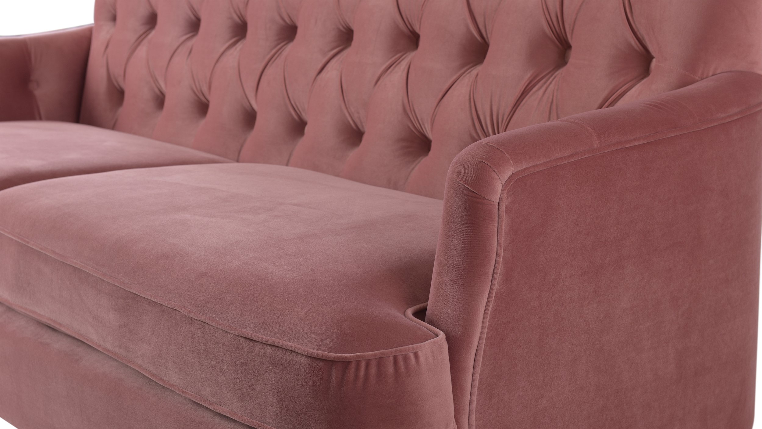 Jennifer Taylor Home Kelly Sofa - Modern Upholstered Loveseat in Ash Rose | Perfect for Living Rooms, Apartments & Cozy Spaces