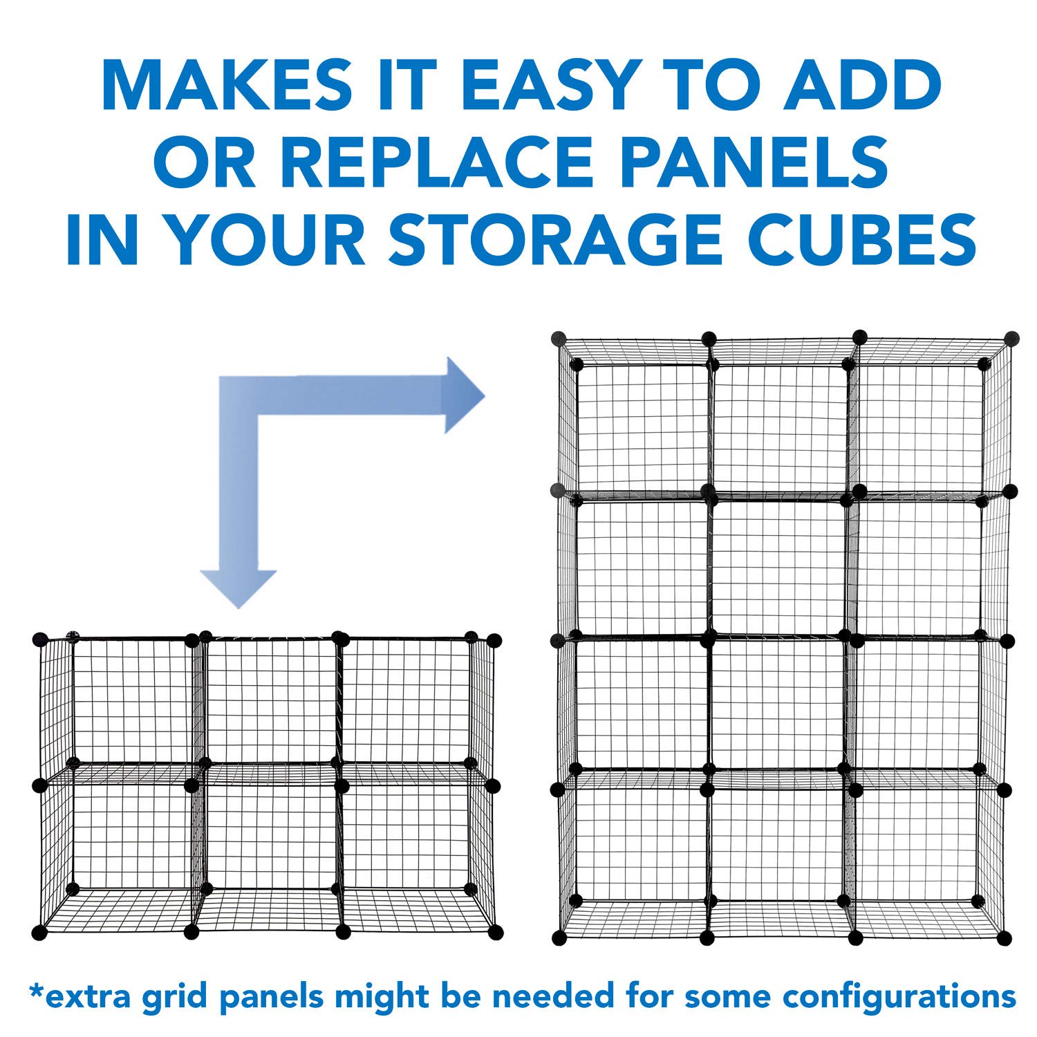24-Piece Black Storage Cube Connectors for Modular Organizers - Fits 0.16