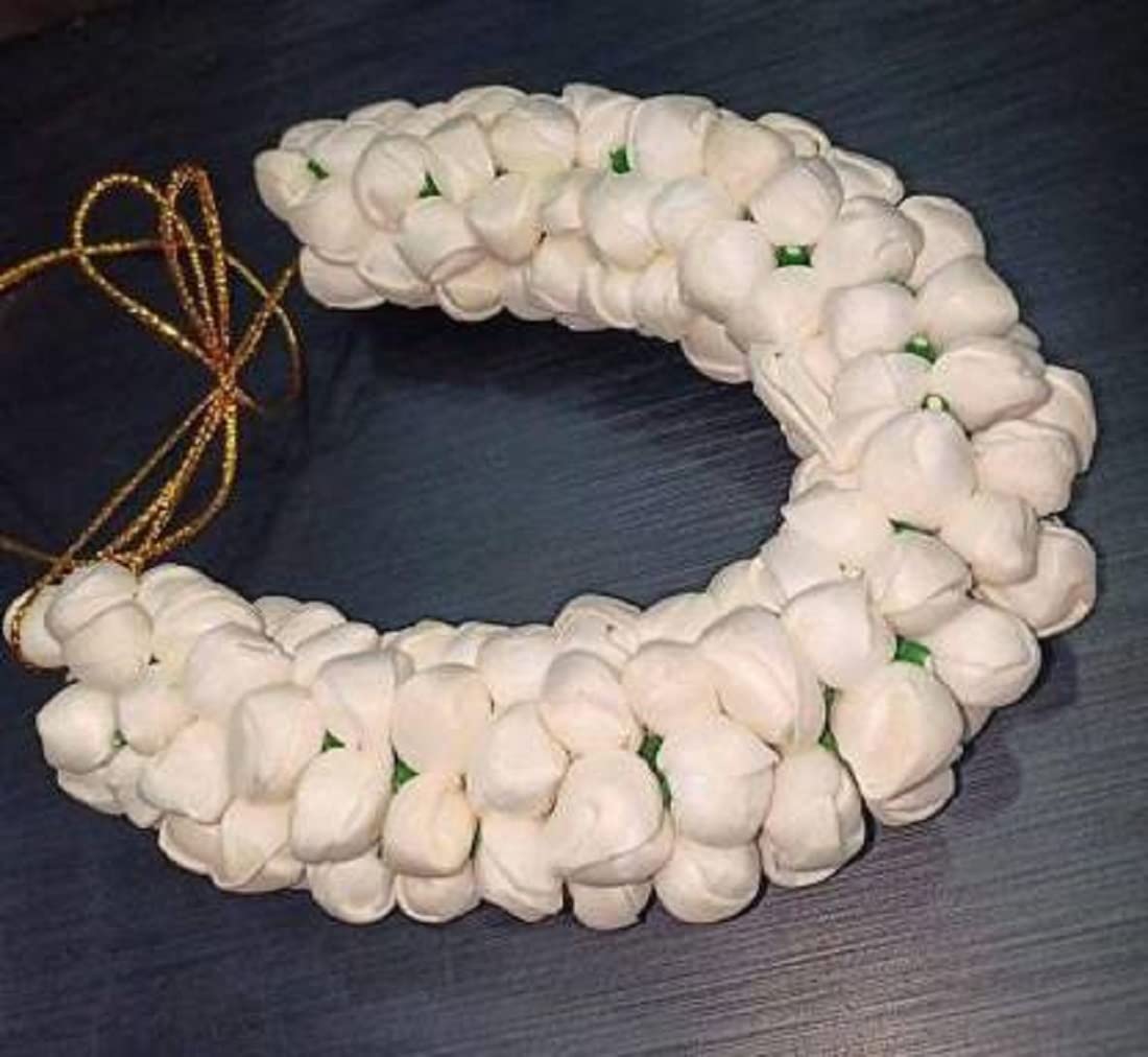 Elegant White Wedding Hair Gajra - Stylish Bridal Hair Accessories for Indian Weddings, Boho Bridal Shower & Special Occasions