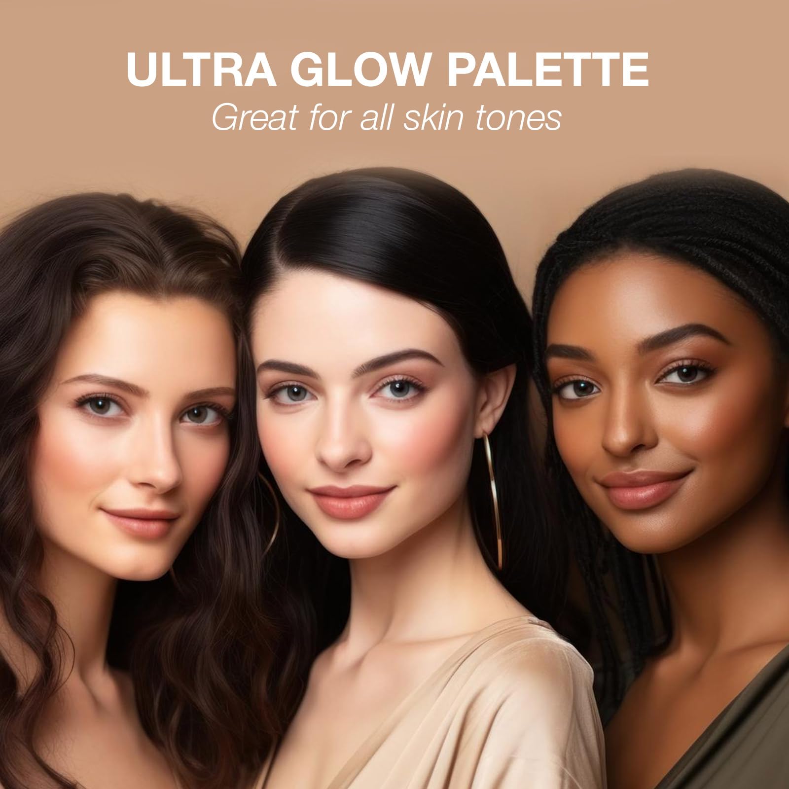 BellaPierre Ultra Glow Makeup Palette - 4 Illuminating Shades for All Skin Tones | Vegan, Cruelty-Free & Non-Toxic | Perfect for Highlighting & Contouring | Day to Night Glam Makeup Looks