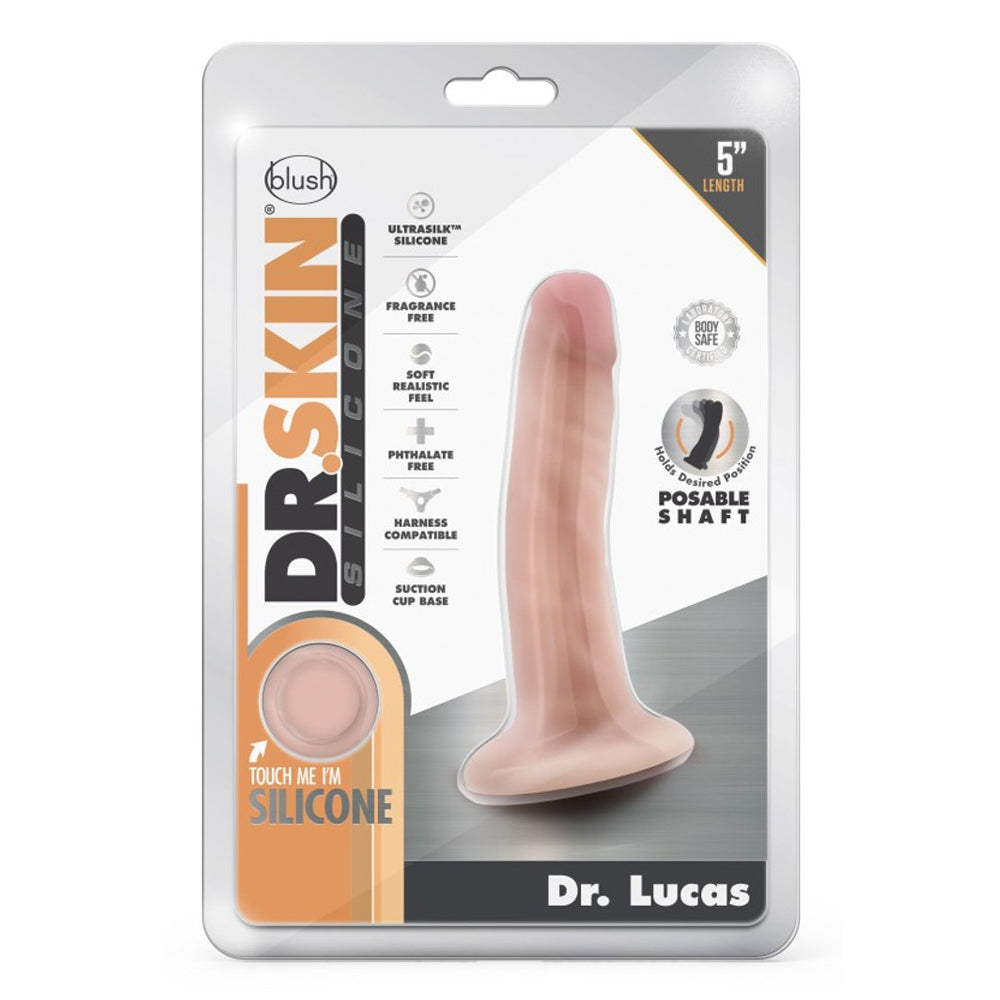 Realistic Silicone Dildo with Suction Cup - Dr. Skin Lucas Poseable 5