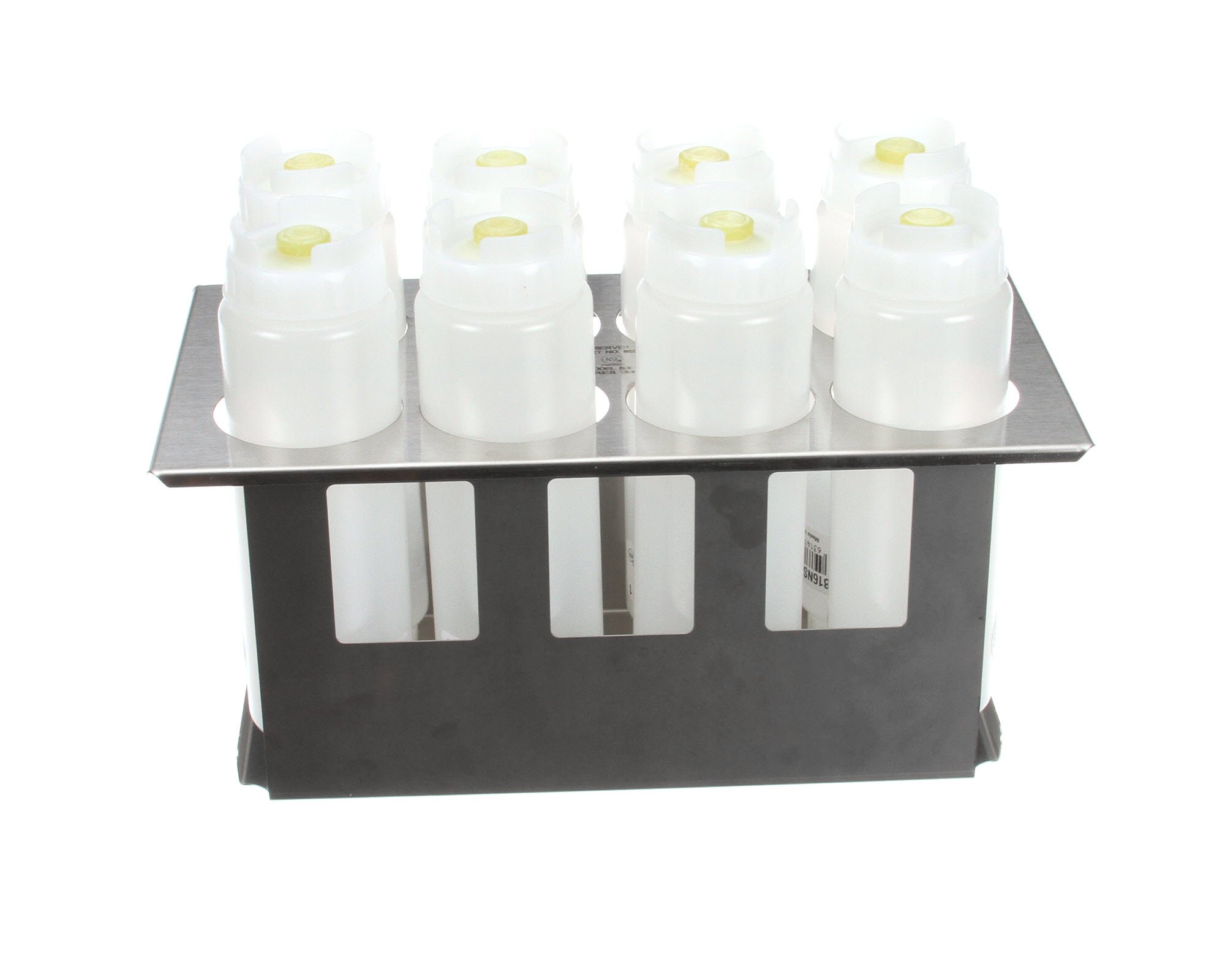 Stainless Steel Squeeze Bottle Holder Set with 8 Bottles (2.63