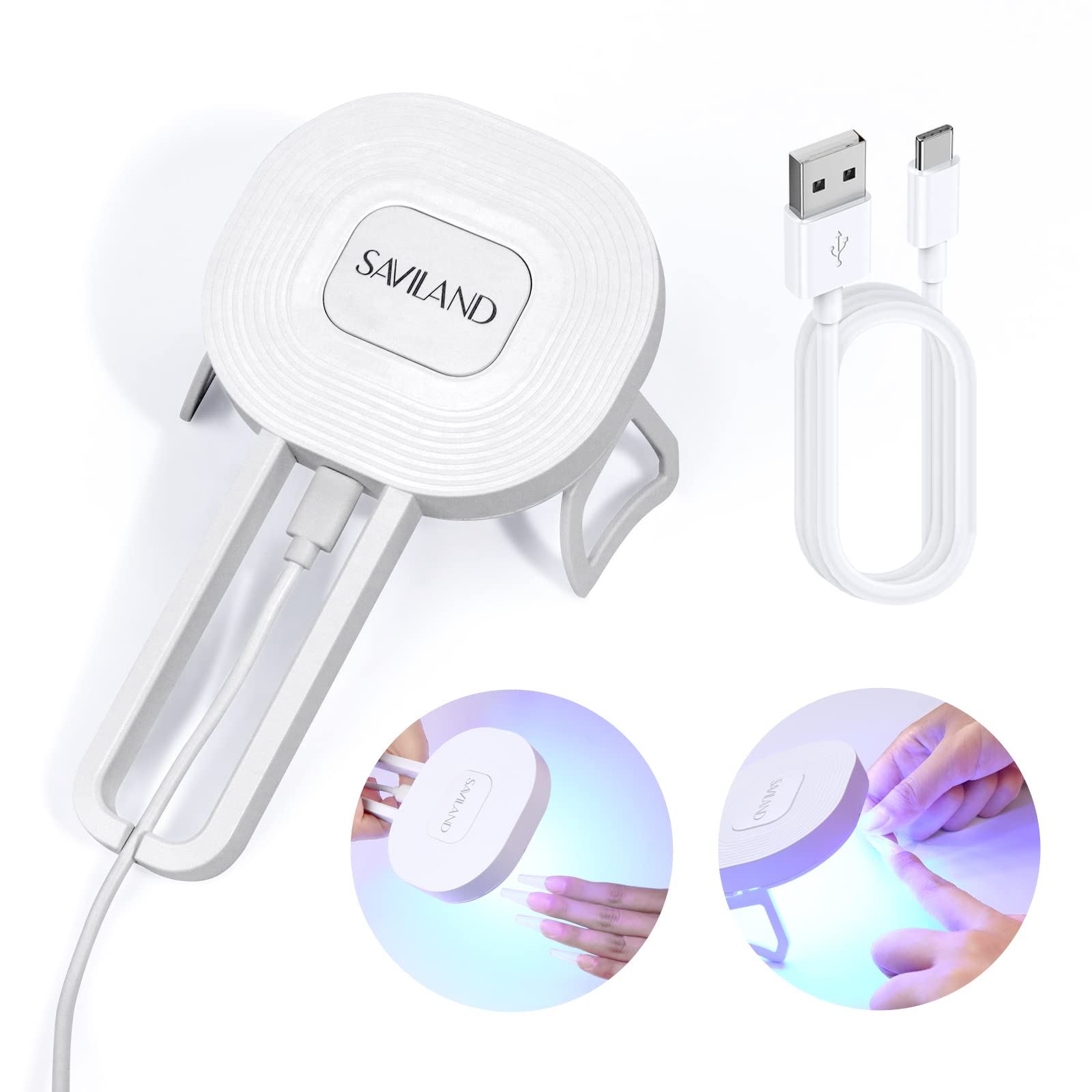 SAVILAND 36W UV LED Nail Lamp - Portable Handheld Gel Nail Dryer with Folding Stand for Home & Salon Use | Fast Curing for All Soak-Off UV Gel Nails | Perfect for DIY Nail Art & Professional Manicures