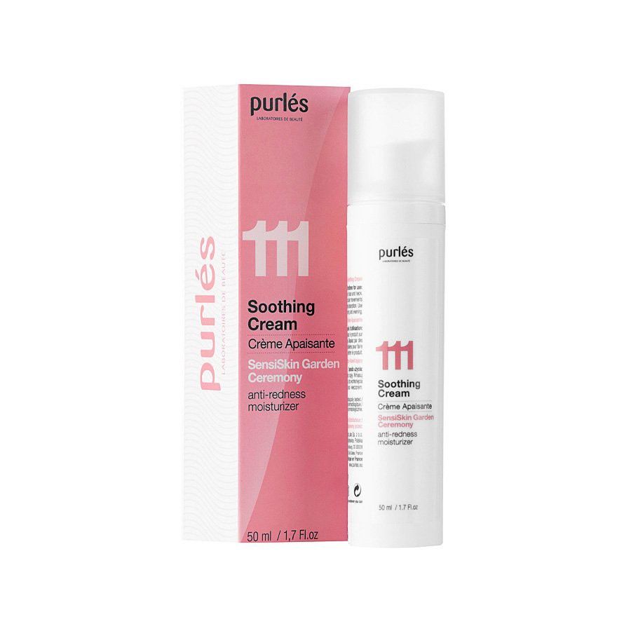 Purlés 111 Soothing Cream 50ml - Anti-Sensitive Repairing Face Cream for Dry & Sensitive Skin - Perfect for Daily Skincare Routine & Post-Procedure Care