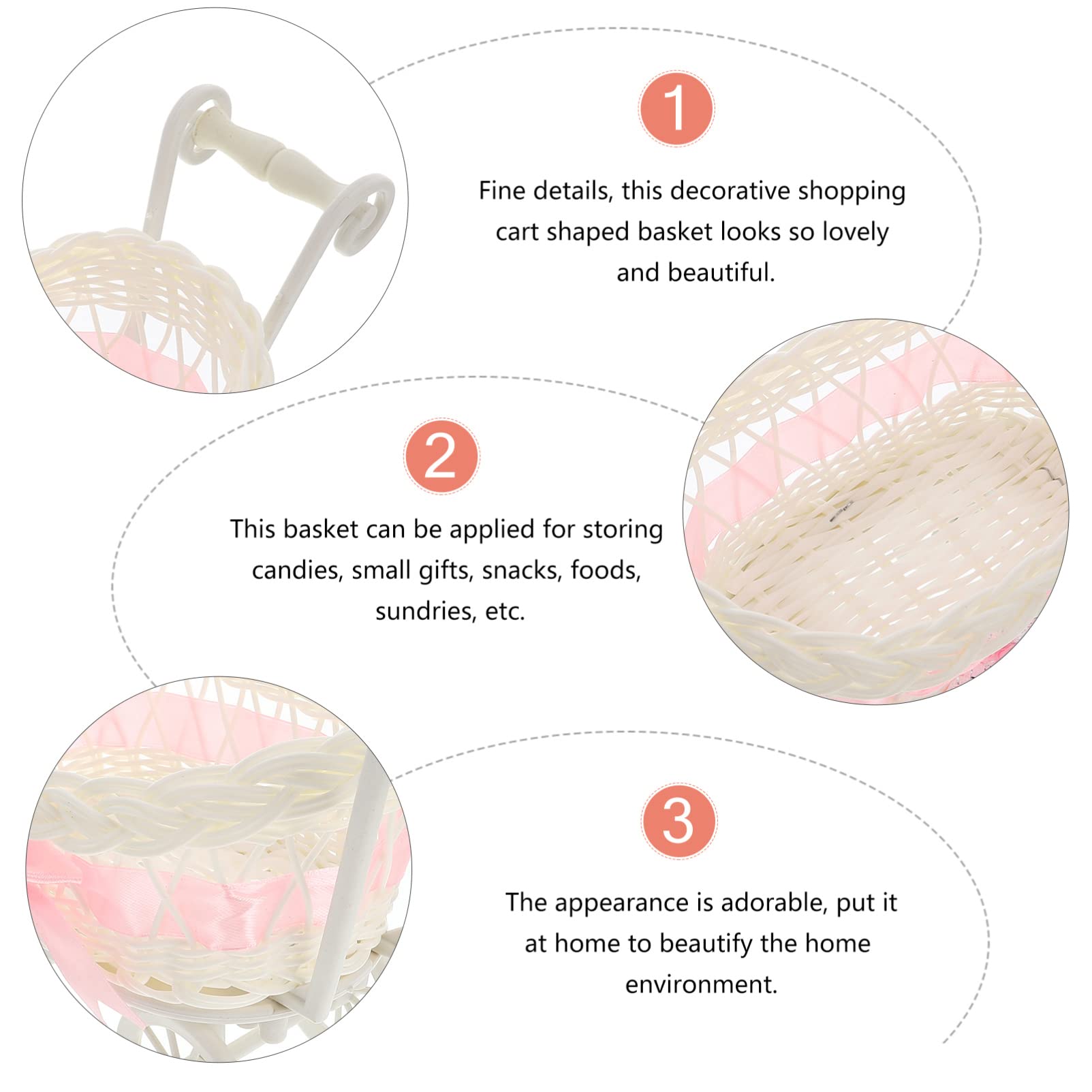 STOBOK Adorable Baby Shower Centerpiece - Mini Decorative Stroller Carriage Basket for Newborn Celebrations, Gender Reveal Parties & Nursery Decor