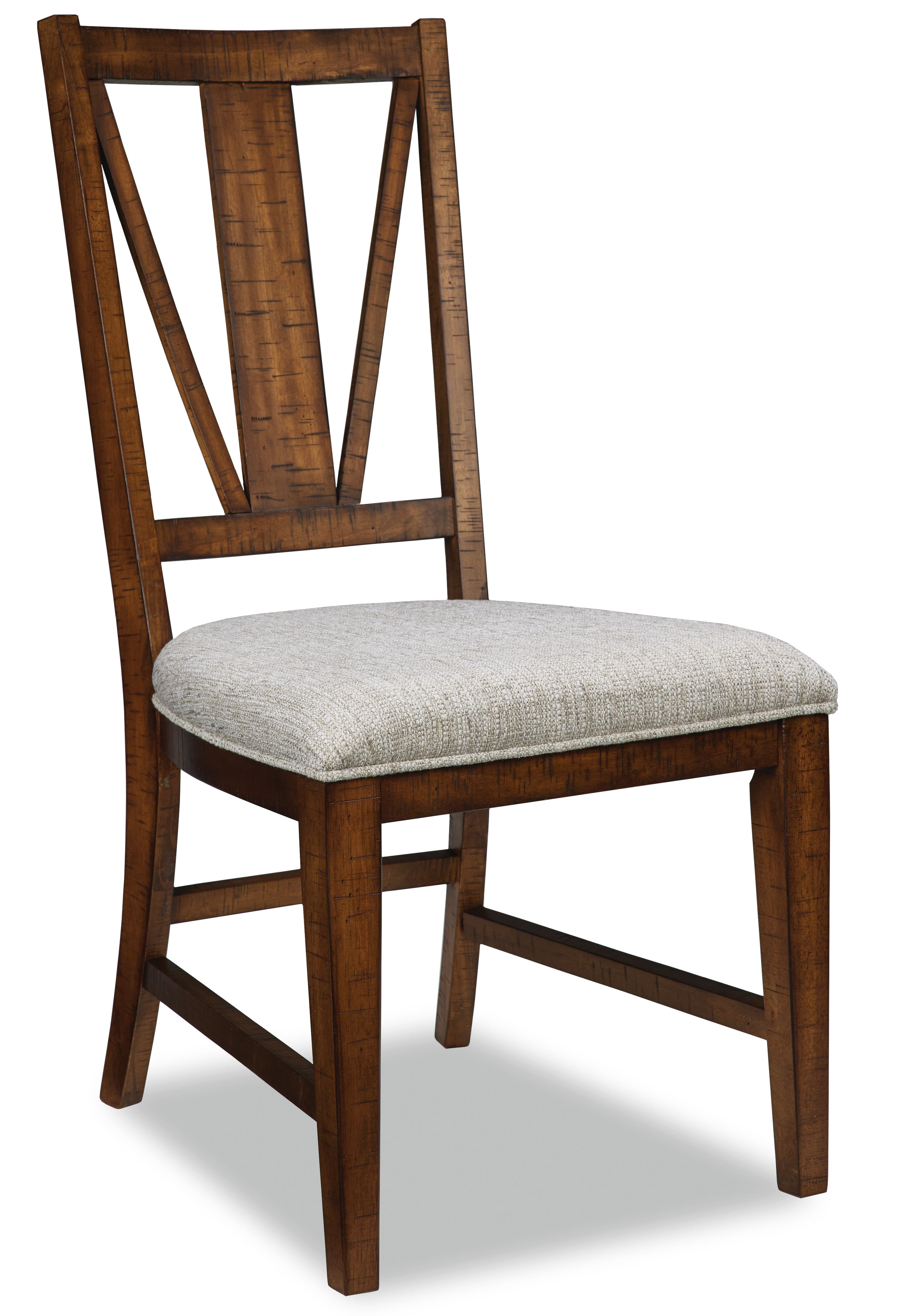 Bay Creek Dining Chair - Toasted Nutmeg Finish with Fog Fabric Upholstery | Modern Kitchen & Dining Room Furniture for Home & Office Use