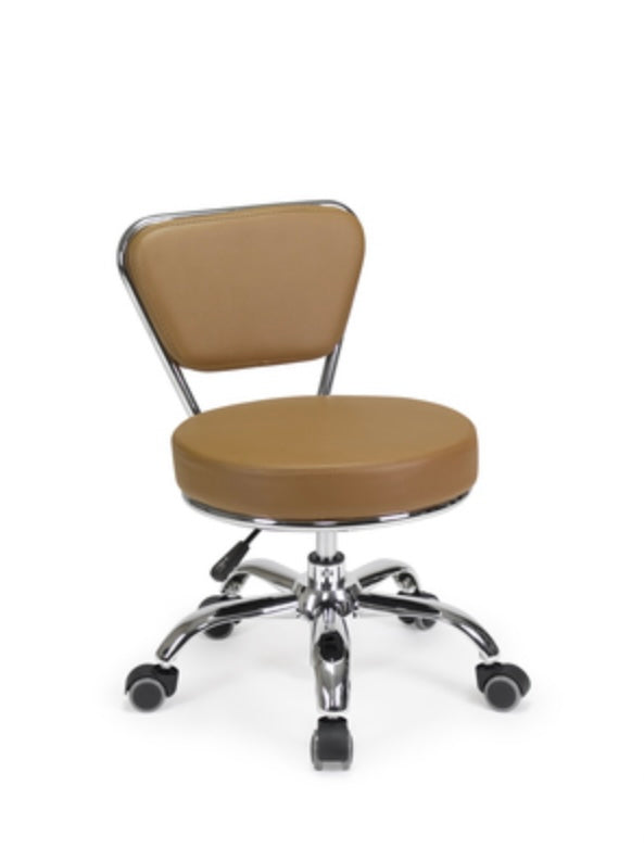 Dayton Rolling Stool - Adjustable Height Rolling Chair with Wheels for Salon, Workshop, and Office Use