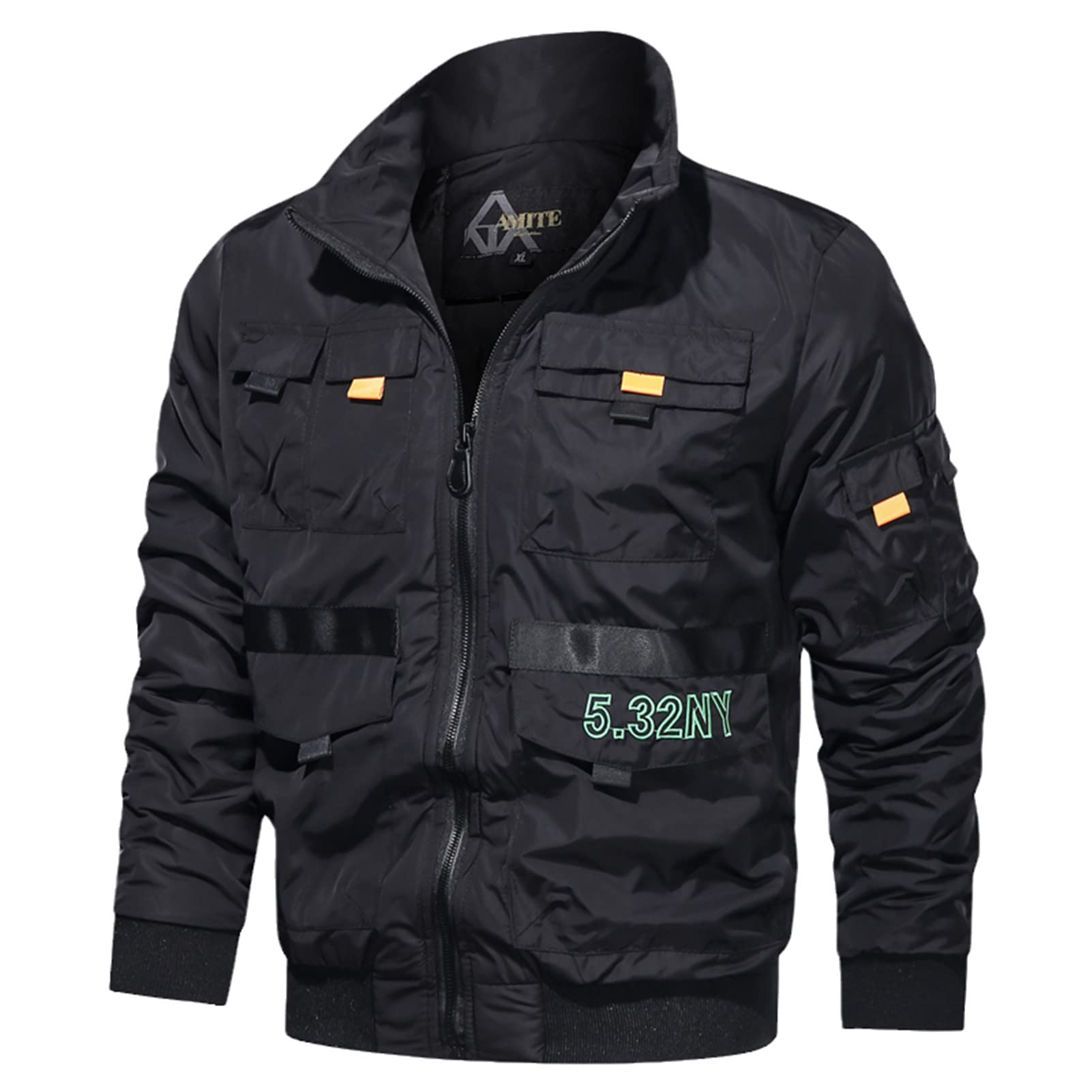 Men's Spring & Autumn Tactical Bomber Jacket - Multi-Pocket Military Windbreaker Coat for Outdoor Casual Wear | Perfect for Hiking, Camping & Urban Street Style