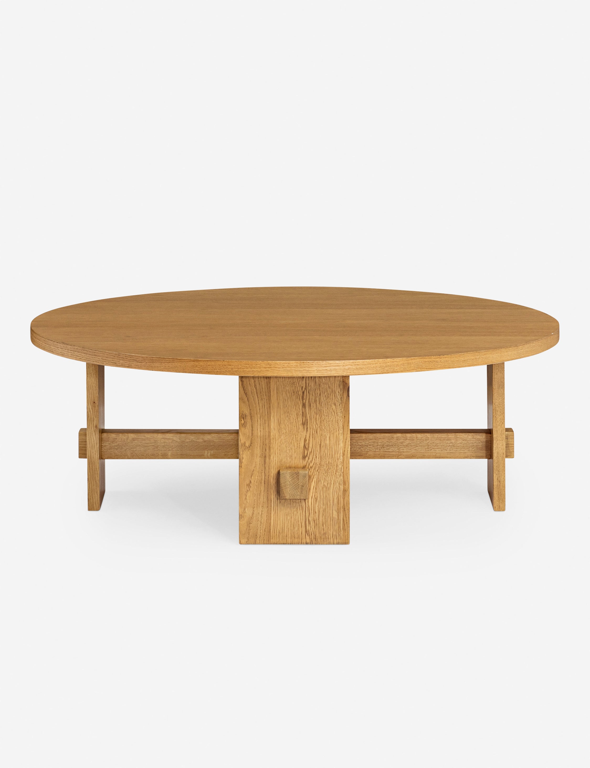 Modern Campos Round Coffee Table - 36 Inch Wooden Living Room Center Table for Small Spaces - Perfect for Apartments, Lounges & Cozy Home Decor