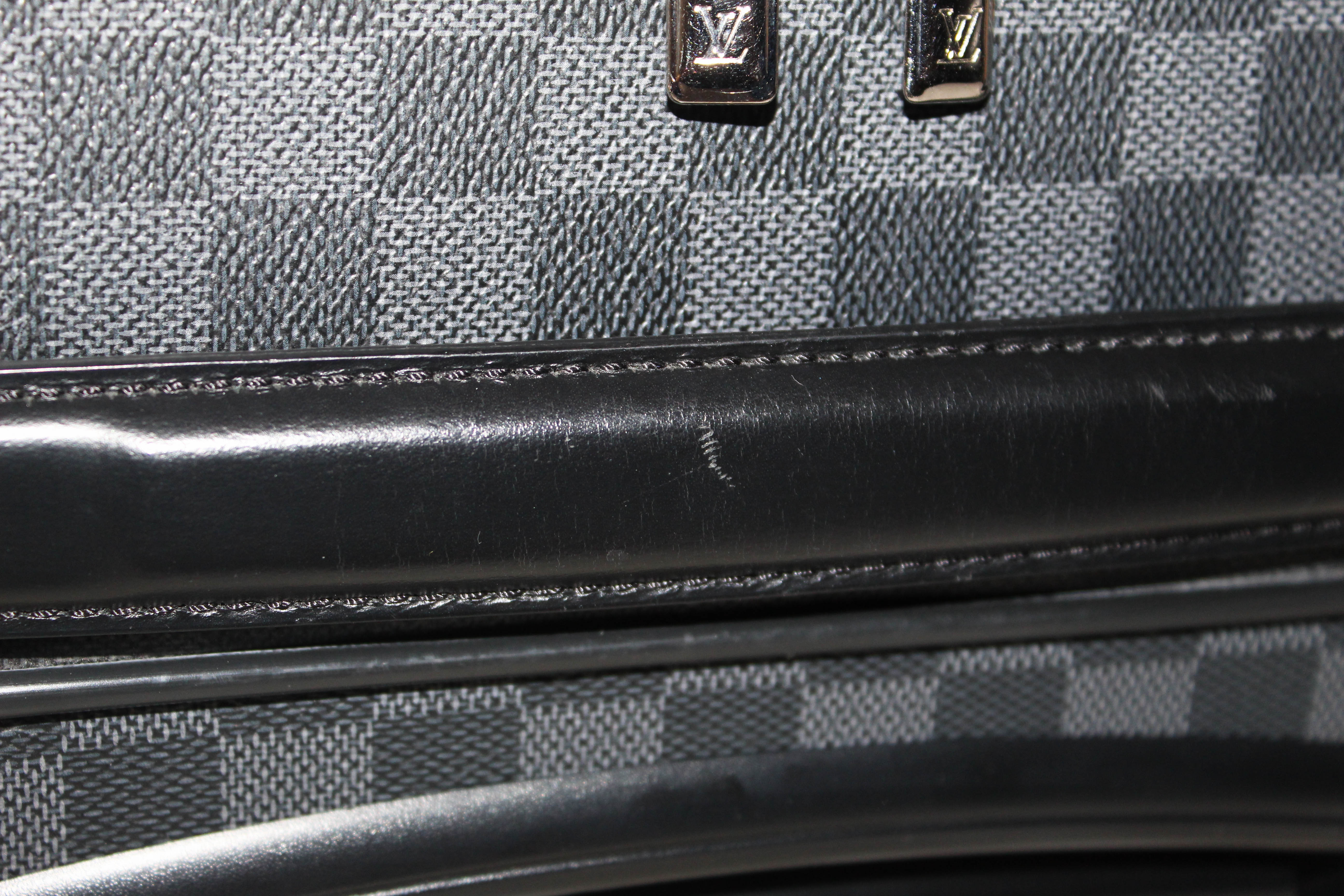 Authentic Louis Vuitton Damier Graphite Canvas Pegase 45 Rolling Luggage Suitcase - Premium Carry-On for Business Travel & Luxury Vacations