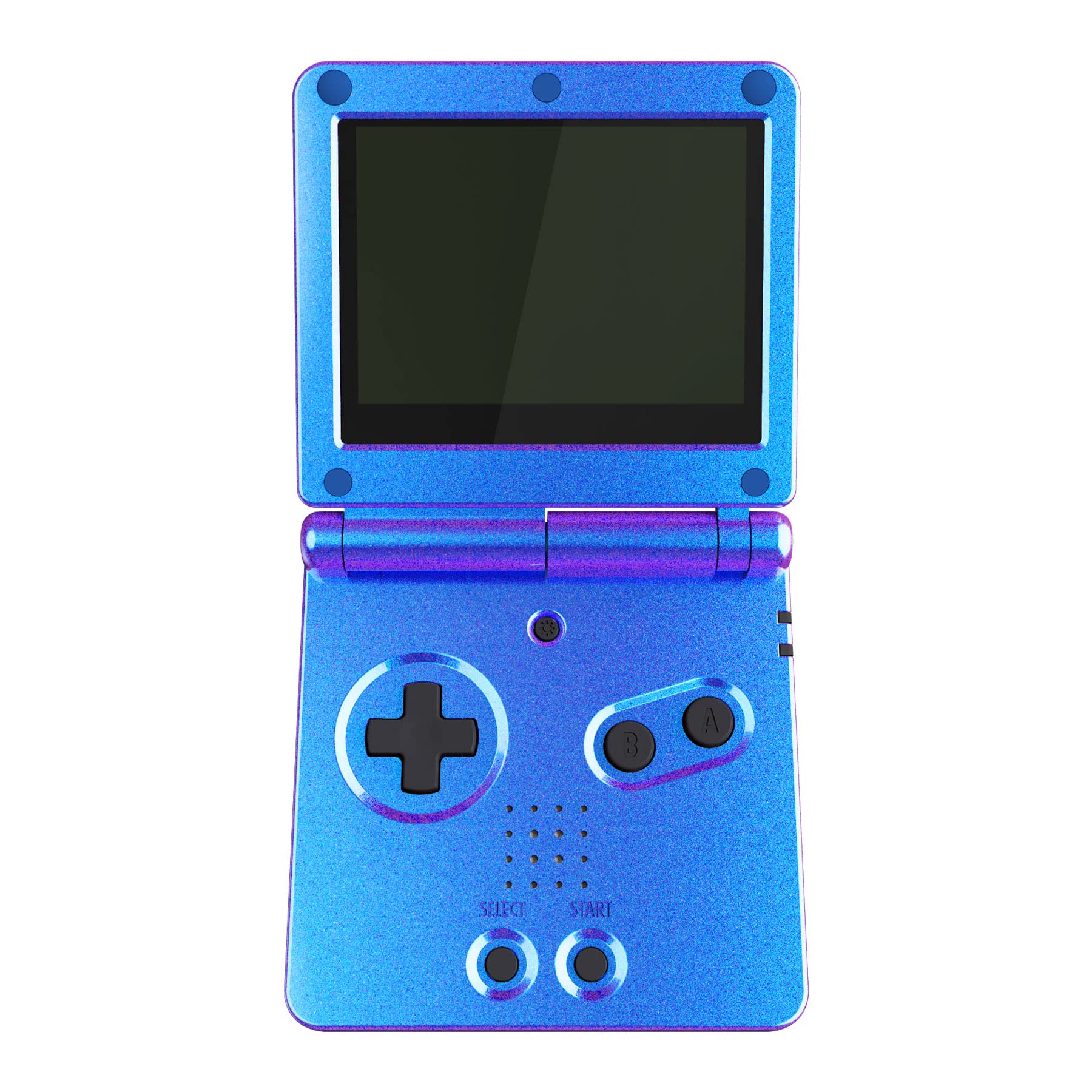 eXtremeRate Chameleon Purple Blue Glossy Replacement Shell for Gameboy Advance SP GBA SP - Compatible with IPS & Standard LCD Screens - DIY Custom Housing Case - Perfect for Game Console Modding & Retro Gaming Enthusiasts (Console & Screen Not Included)