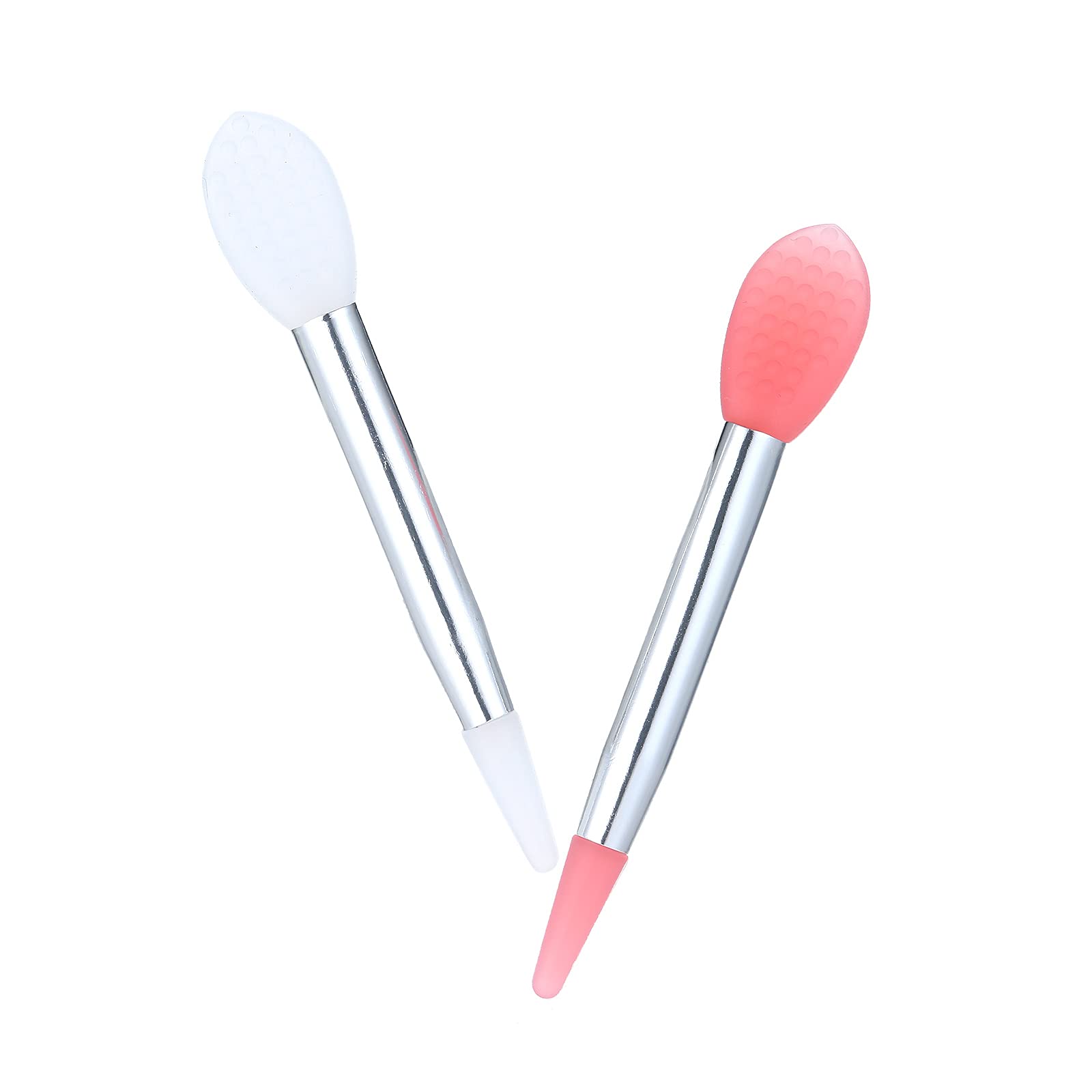 Homgee 10-Piece Silicone Lip Brush Set - Small Makeup Brushes for Lipstick Application with 2 Anti-Loss Covers - Perfect for Lip Care, Makeup Artists & Travel Kits
