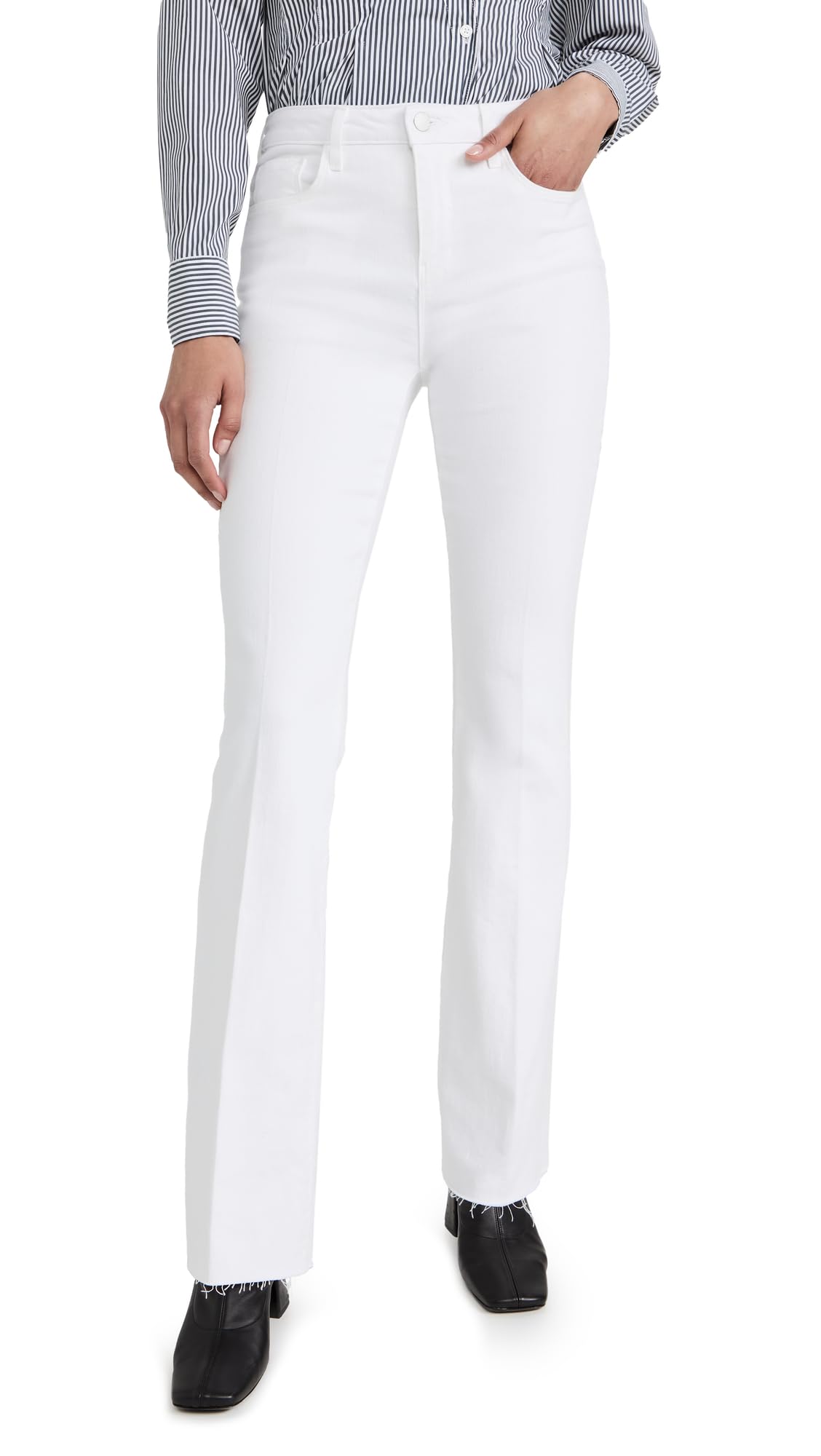 Women's Ruth Straight Raw Hem Jeans - High Waist Slim Fit Denim Pants for Casual & Everyday Wear | Perfect for Office, Outings & Date Nights