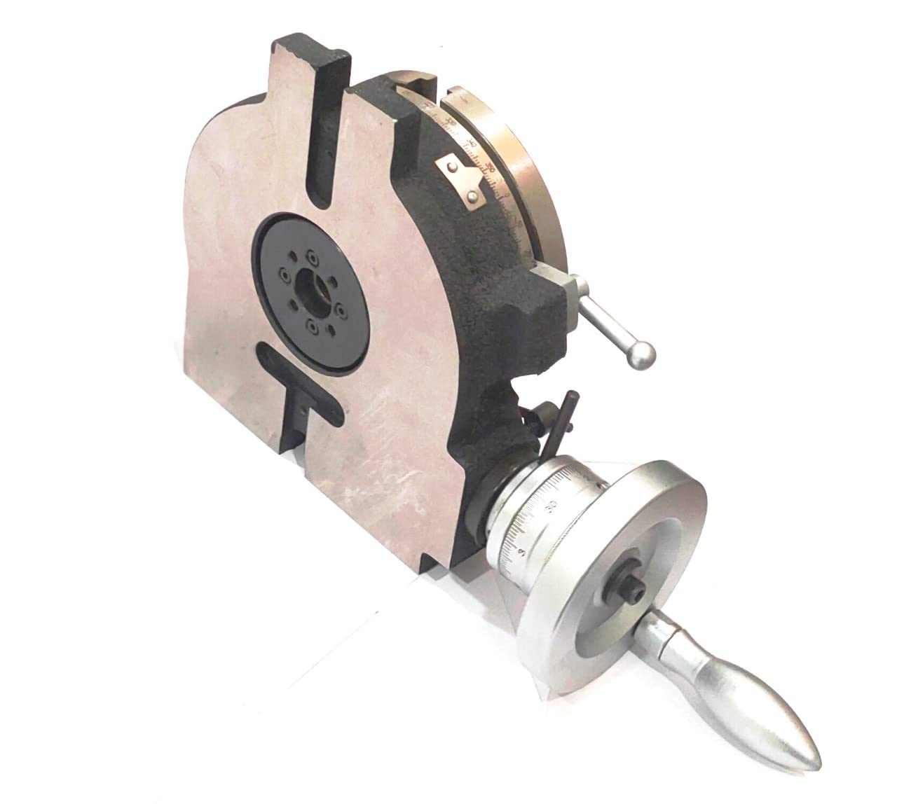 6 Inch (150mm) HV6 Rotary Table - Horizontal & Vertical Milling Table with 4-Slot Design, 2/5 Inch (10mm) Center Hole, MT-2 Taper - Includes Indexing Plate Set for Precision Milling & Drilling - Perfect for Metalworking, CNC Machining, and DIY Projects